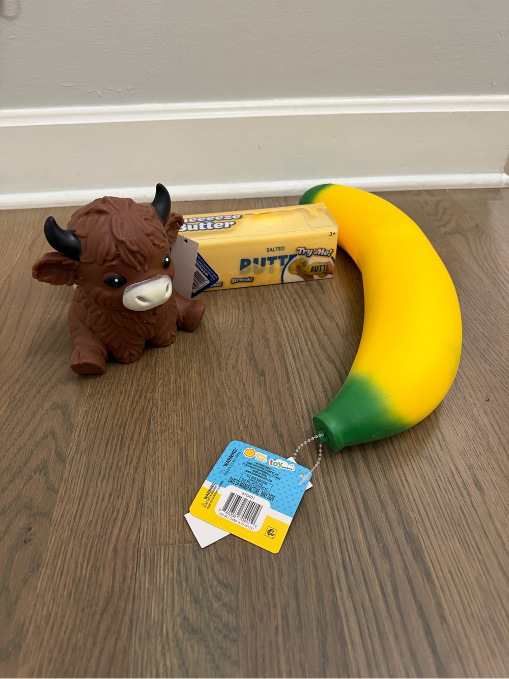 NEW Squishy Bundle - Banana, Highland Cow, Butter